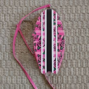 Adorable NWOT Betsey Johnson Surfboard Purse Mini Bag Roses Floral